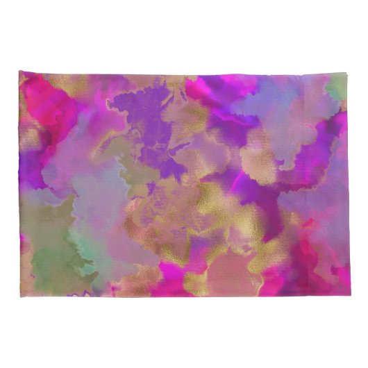 Rosa, lila, grüne Marmorfarbe Druckkissen Hüllen Kissenbezug (Rückseite-Rechts)