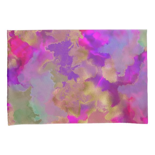 Rosa, lila, grüne Marmorfarbe Druckkissen Hüllen Kissenbezug (Vorderseite-Rechts)