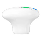 Rosa Lila grünes Herz Balloons Keramikknauf (Seitenansicht)