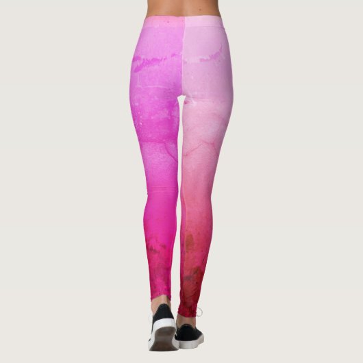 Rosa, Lila, Happy Mood Custom Leggings (Rückseite)