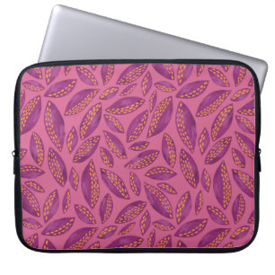 Rosa/Lila Herbstrückstände - Laptop-Rückenlehne Laptopschutzhülle