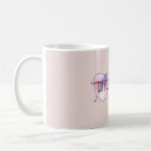 Rosa Lila Herz Brille Liebe Freude Kaffeetasse (Links)