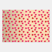 Rosa Lila Herz Golden Foil Geschenkpapier Set (Vorderseite 2)