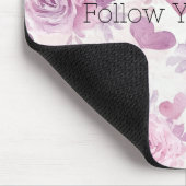 Rosa lila Herzen Blumen Mousepad (Ecke)