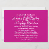 Rosa lila Hibiskus Blume Einladung (Rückseite)