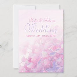 Rosa lila Hochzeitsmit blumeneinladung des Einladung
