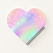 Rosa lila Holograf Notizblock (Rückseite)