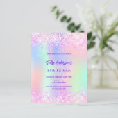 Rosa lila holografisches Budget für 18 Jahre (Stehend Vorderseite)