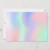 Rosa lila holografisches Foto Luxus Sweet 16 Einladung (Rückseite)