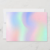 Rosa lila holografisches Foto Süß 16 Einladung (Rückseite)