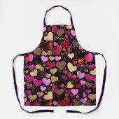 Rosa lila Imitate Goldene Herzen Moderner individu Schürze (Vorderseite)