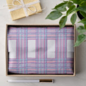 rosa lila kariertes Seidenpapier (Geschenk)