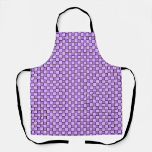 Rosa Lila Karo Gingham Muster Schürze