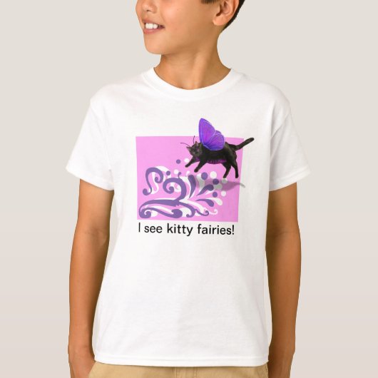 Rosa lila Kittyfeet-shirt T-Shirt (Vorderseite)