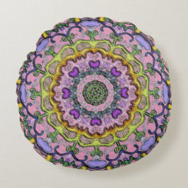 Rosa Lila Klassik und traditionelles Rundkissen Rundes Kissen