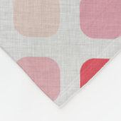 Rosa Lila Korallenrunden Quadrate Art Muster Fleecedecke (Ecke)