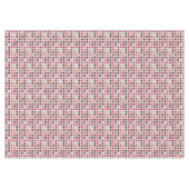 Rosa Lila Korallenrunden Quadrate Art Muster Tischdecke (Vorderseite (Horizontal))