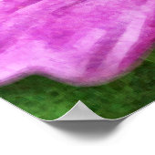 Rosa Lila Kosmos Blume Fotografische Kunst drucken Poster (Ecke)