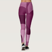 rosa lila Kreisel geometrisches Muster Leggings (Rückseite)