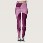 rosa lila Kreisel geometrisches Muster Leggings (Vorderseite)