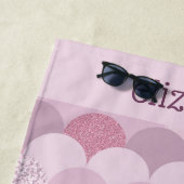 Rosa lila Kreisstruktur Strandtuch (Beispiel)