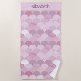 Rosa lila Kreisstruktur Strandtuch