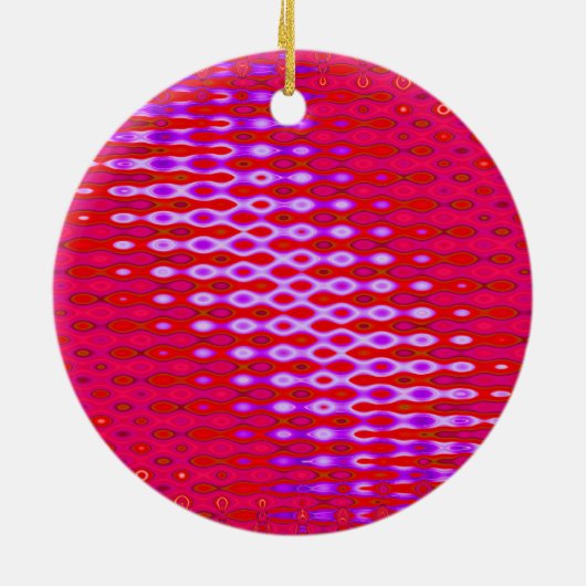 rosa lila Kunst Keramik Ornament (Hinten)