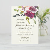 Rosa Lila Lavendel Christliche Hochzeit Einladung (Stehend Vorderseite)