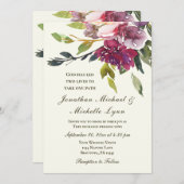 Rosa Lila Lavendel Christliche Hochzeit Einladung (Vorne/Hinten)