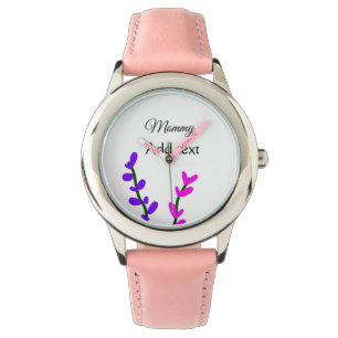 Rosa lila Lavendelmama Muttertagsgeschenk Armbanduhr