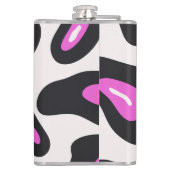 Rosa Lila Leopardenfarbe Flachmann (Rückseite)