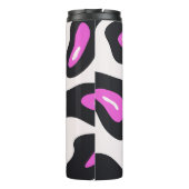 Rosa Lila Leopardenfarbe Thermosbecher (Rückseite)