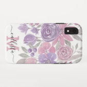 Rosa Lila Lichtfarbe Grüne Blütenfarbe Case-Mate iPhone Hülle (Rückseite (Horizontal))