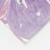 Rosa Lila Lichtfarbe Grüne Blütenfarbe Fleecedecke (Ecke)