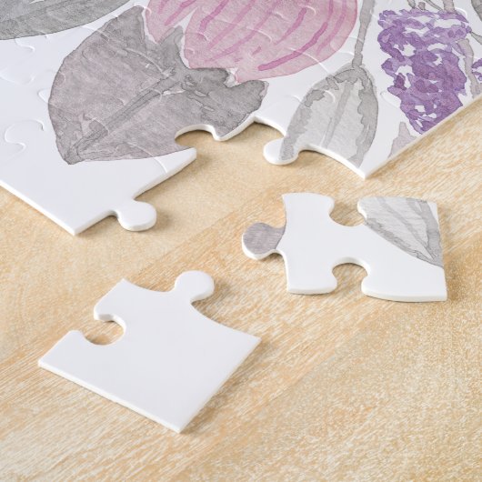 Rosa Lila Lichtfarbe Grüne Blütenfarbe Puzzle (Seite)