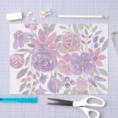 Rosa Lila Lichtfarbe Grüne Blütenfarbe Seidenpapier (Handwerk)