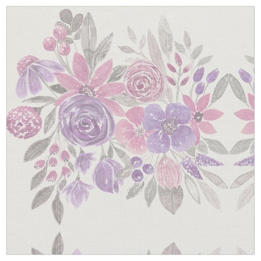 Rosa Lila Lichtfarbe Grüne Blütenfarbe Stoff (Nahaufnahme)