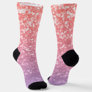 Rosa lila lila falsche Funken glänzt Socken