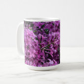 Rosa lila Lila Romantisches pinkfarbenes Foto Kaffeetasse (Vorderseite Links)