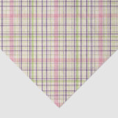 Rosa Lila Lime Green Tartan Muster Seidenpapier (Ausschnitt)