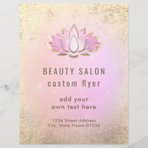 Rosa lila Lotus-Logo Flyer