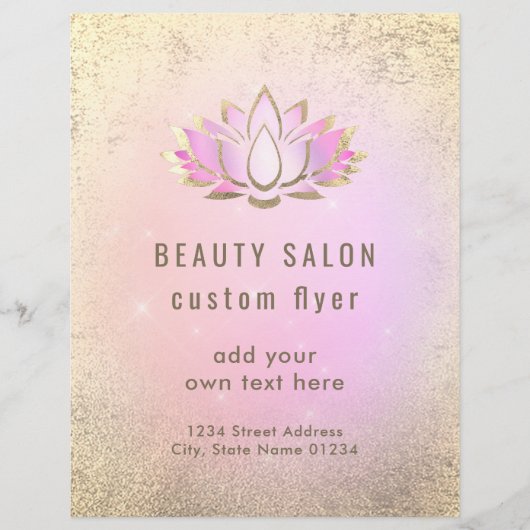 Rosa lila Lotus-Logo Flyer (Vorne)