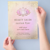 Rosa lila Lotus-Logo Flyer (Hand)