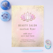 Rosa lila Lotus-Logo Flyer (Einzeln)