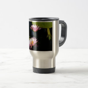 Rosa Lila Lotus-Wasserlilien Reisebecher