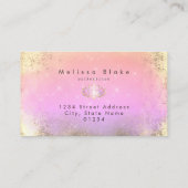 rosa lila Lotusgestaltung Visitenkarte (Rückseite)