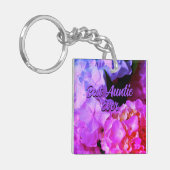 Rosa lila Magenta Blume Traumstrecke Airolo - Glet Schlüsselanhänger (Vorderseite links)