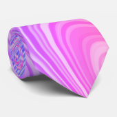 Rosa Lila Magenta Curvy Lined Pattern Krawatte (Gerollt)