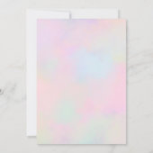 rosa lila magische niedliche gürtel einladung (Rückseite)