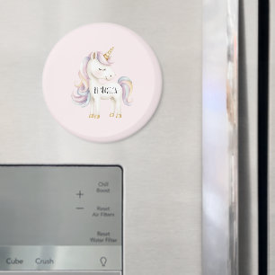 Rosa Lila Magisches Einhorn Magnet